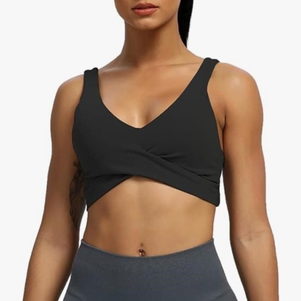 **Aoxjox** Women's Workout Sports Bras Small NWOT Black